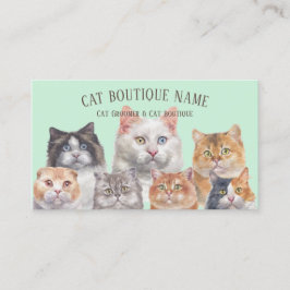 Grönt Hem Pet Cats Visitkort