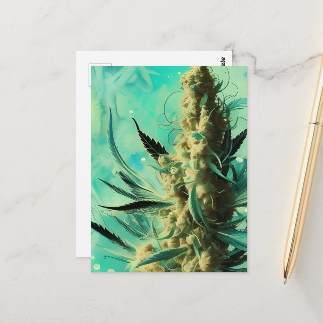 Grönt Herb Vykort (Fram/Back In Situ)