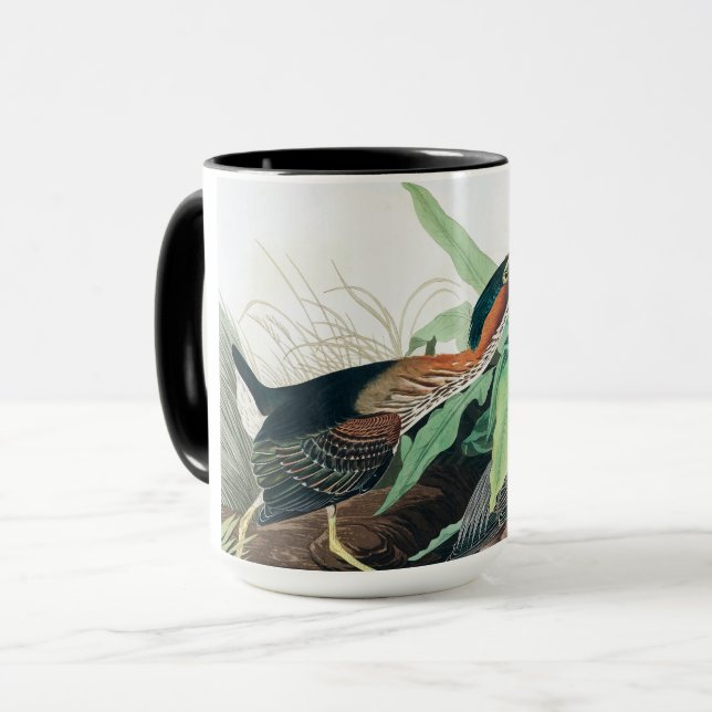 Grönt Heron av John James Audubon Mugg (Framsida vänster)
