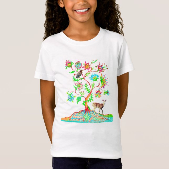 Grönt Heron och Hjort T Shirt (Framsida)
