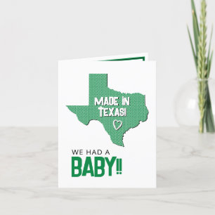 Grönt Herringbone Made in Texas Photo Baby Meddelande