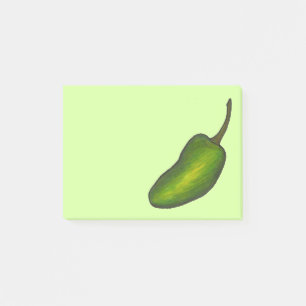 Grönt Hett Jalapeño Pepper Pepper Paprika Post it Post-it Block