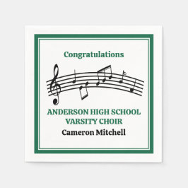 Grönt High School Choir Anpassningsbar Party Pappersservett