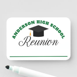 Grönt High School Reunion Personlig Namn bricka Namnbricka