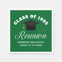 Grönt High School Reunion Personlig Party Pappersservett