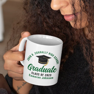 Grönt High School Student Anpassningsbar 2023 Stud Kaffemugg