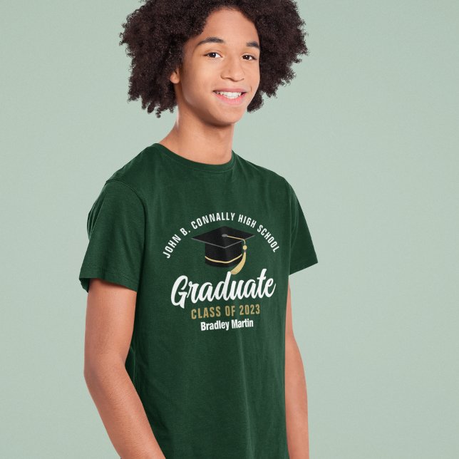 Grönt High School Student Anpassningsbar 2023 Stud T Shirt (Skapare uppladdad)