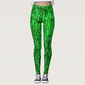 Grönt High Waist Leggings for Women - Comfortable