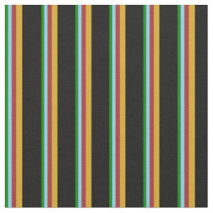 Grönt, Himlar Blue, Brown, Goldenrod och Black Tyg