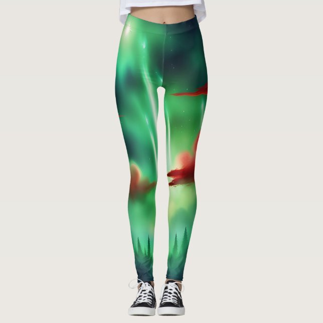 grönt himlar leggings (Framsida)