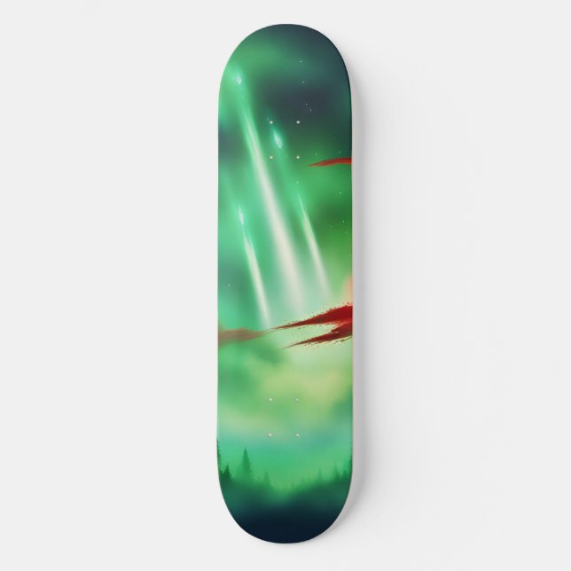 grönt himlar mini skateboard bräda 18,5 cm (Framsida)
