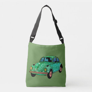 Grönt Hippie Car Mandala Tote Axelväska