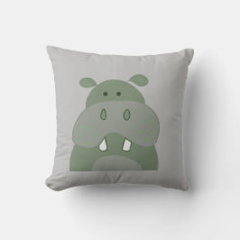Grönt hippo roligt plantskola kudde