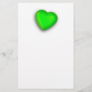 Grönt Hjärta Brevpapper