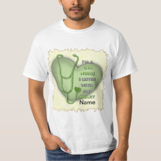 Grönt Hjärta CNA Sjuksköterska T Shirt