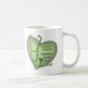 Grönt hjärta Nattsköterska Kaffemugg