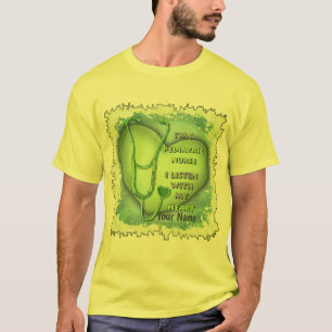 Grönt Hjärtat Pediatriska sjuksköterskor T Shirt