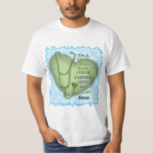 Grönt Hjärtlångtidssjuksköterska T Shirt
