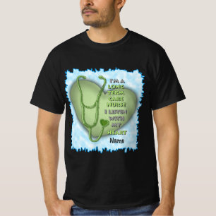 Grönt Hjärtlångtidssjuksköterska T Shirt