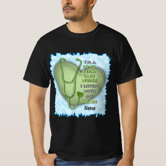 Grönt Hjärtlångtidssjuksköterska T Shirt