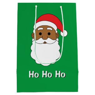 Grönt Ho Ho Ho African American Jultomten Family