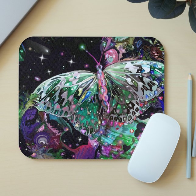 Grönt Hope Butterfly Mouse Pad Musmatta (Skapare uppladdad)