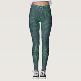 Grönt Höst löv Leggings