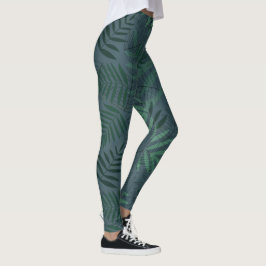 Grönt Höst löv Leggings