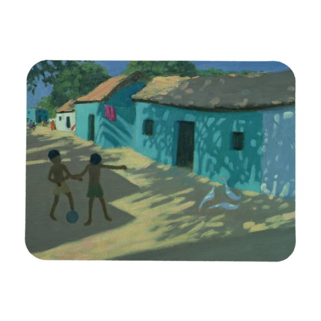 Grönt House India Magnet (Horisontell)