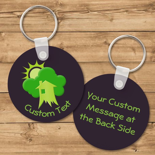 Grönt House-nyckelkedja Nyckelring (Skapare uppladdad)