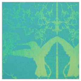 Grönt Hummingbird Fabric Tyg