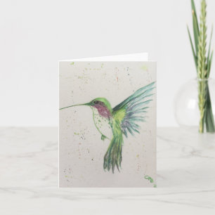 Grönt Hummingbird Kort