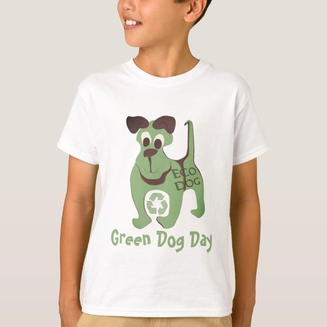 Grönt Hund - Anpassad T-shirt (Framsida)