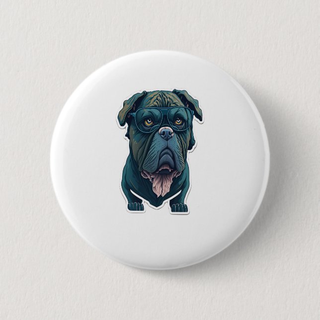 Grönt hund med glas knapp (Framsida)