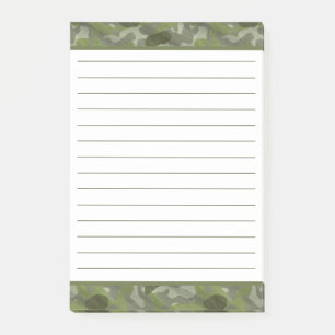 Grönt Hunter Military Camo Camouflage Masculine Post-it Block