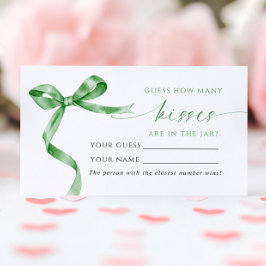 Grönt: Hur många kisses Shower-spelkort Placeringskort