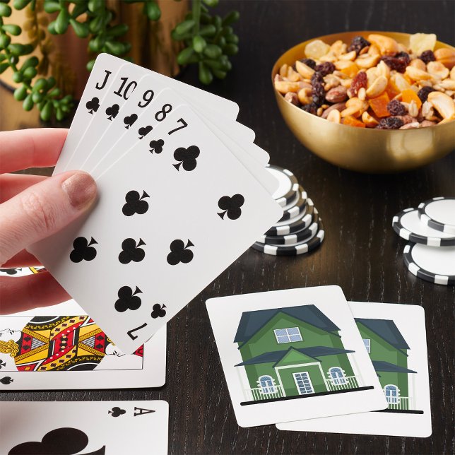 Grönt Hus Bostadshus Casinokort (Skapare uppladdad)
