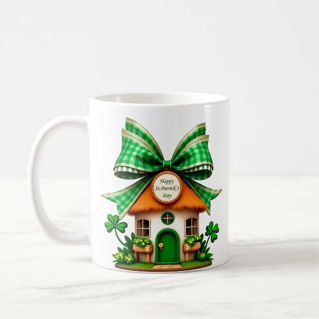 Grönt hus kaffemugg (Vänster)