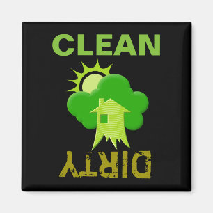 Grönt hus magnet