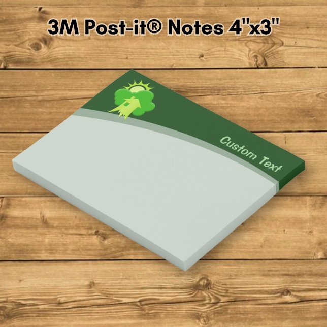 Grönt Hus Post-it Block (Skapare uppladdad)