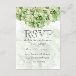 Grönt Hydrangea Bröllop OSA Card Kort