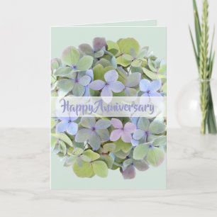 Grönt Hydrangea Flower Tillfällen Greeting Card Kort