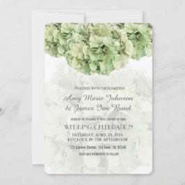 Grönt Hydrangea Vår Garden Wedding Inbjudan