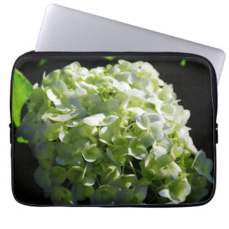 Grönt Hydrangeas Flowers Laptop Sleeve