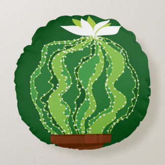 grönt i abstrakt utan sömlösa mönster rund kudde