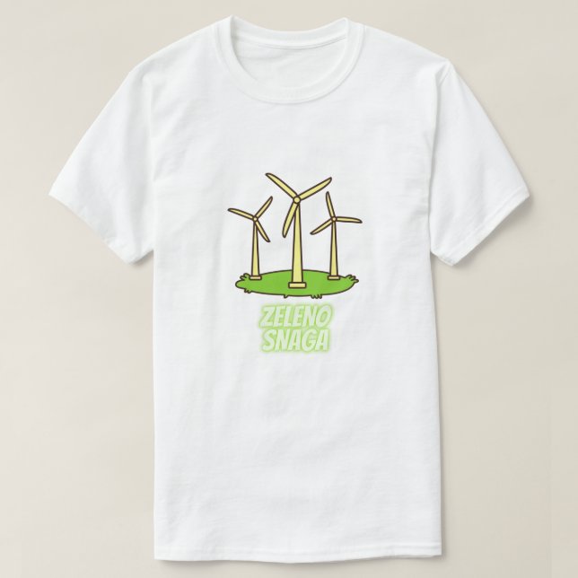 grönt i Bosnien - zelena snaga T Shirt (Design framsida)
