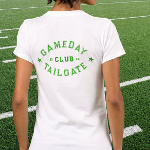 Grönt i Gameday Tailgate Klubb Anpassningsbar  Foo T Shirt
