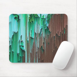 Grönt i lager och brun färg musmatta