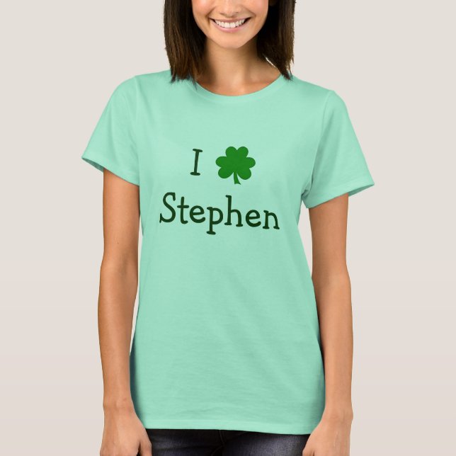 Grönt I Shamrock-St patricks day T Shirt (Framsida)