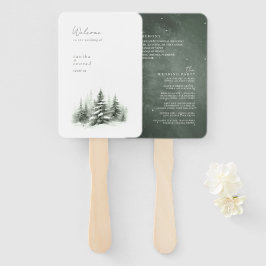 Grönt-ID1049 för Rustic Winter Wedding Program For